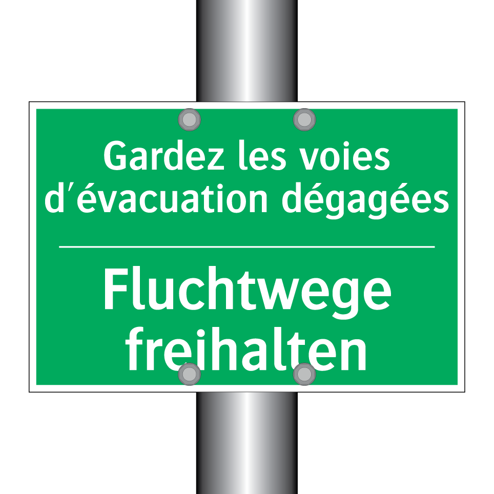Fluchtwege freihalten - Gardez les voies d'évacuation /.../