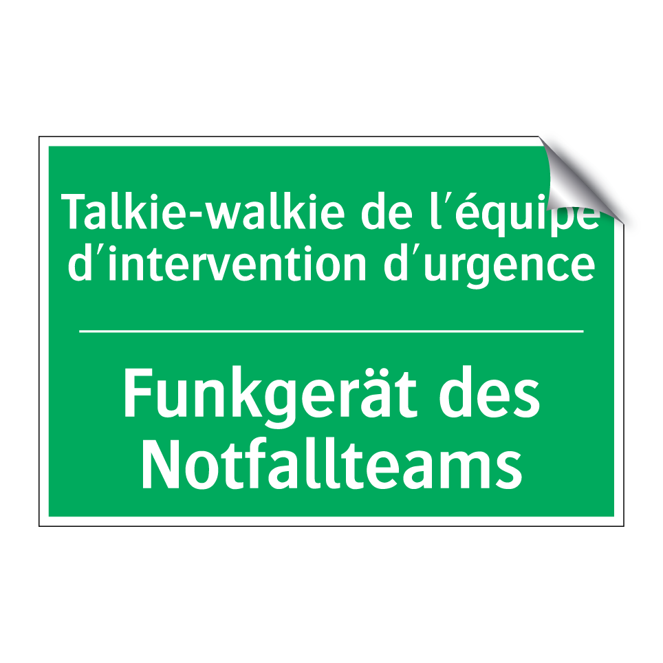 Funkgerät des Notfallteams - Talkie-walkie de l'équipe d'intervention /.../