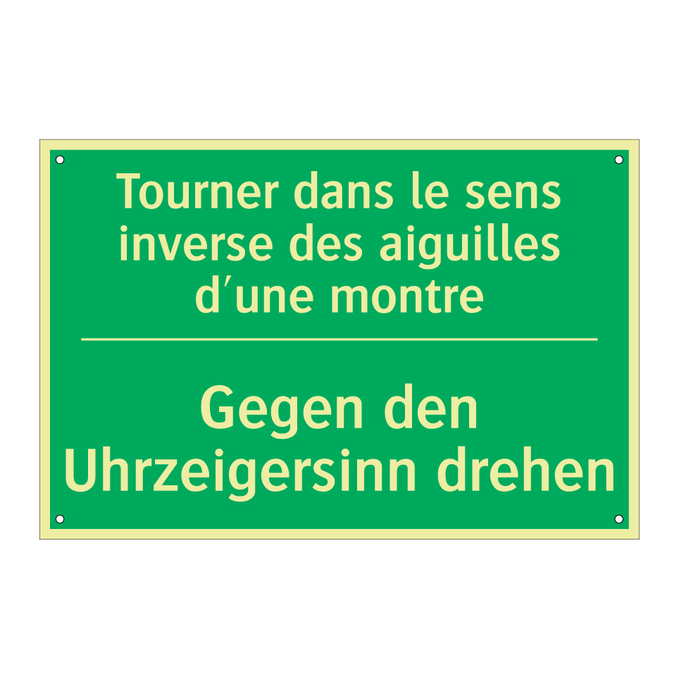 Gegen den Uhrzeigersinn drehen - Tourner dans le sens inverse des /.../