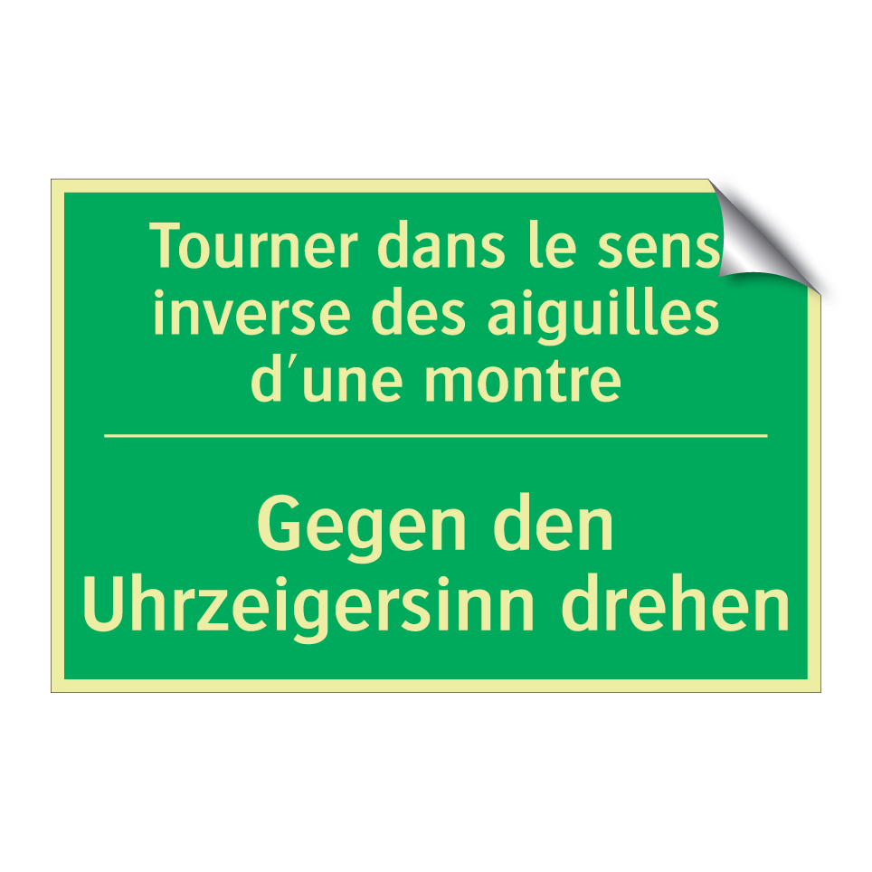 Gegen den Uhrzeigersinn drehen - Tourner dans le sens inverse des /.../