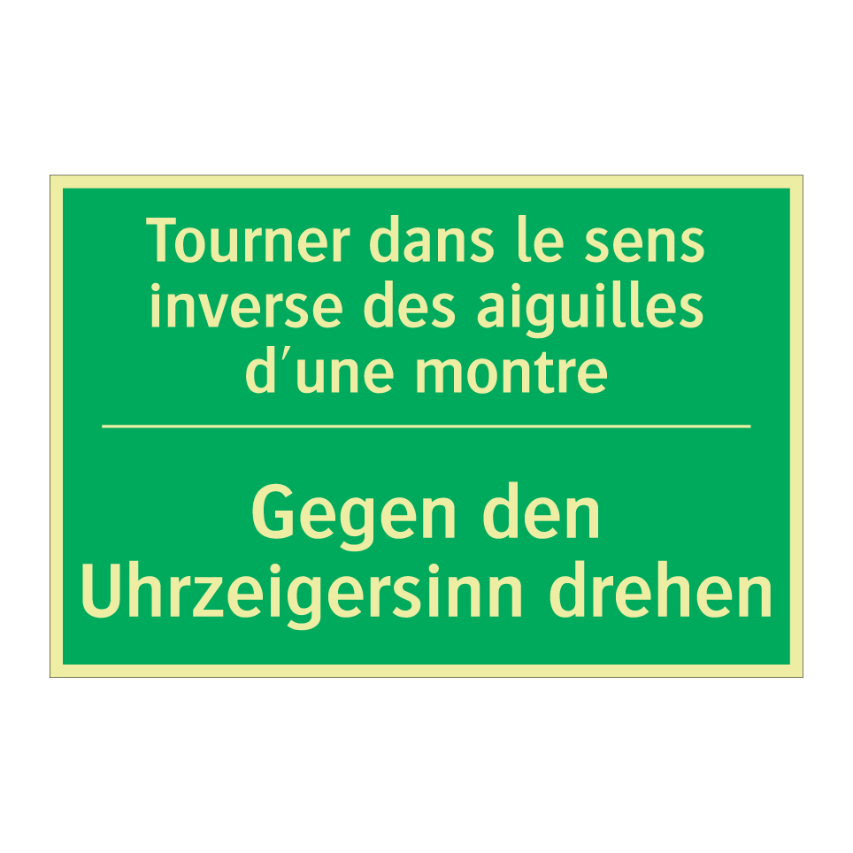Gegen den Uhrzeigersinn drehen - Tourner dans le sens inverse des /.../