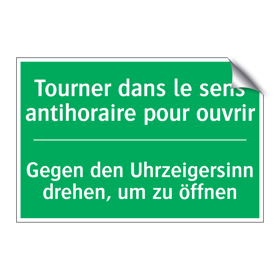 Gegen den Uhrzeigersinn drehen, /.../ - Tourner dans le sens antihoraire /.../
