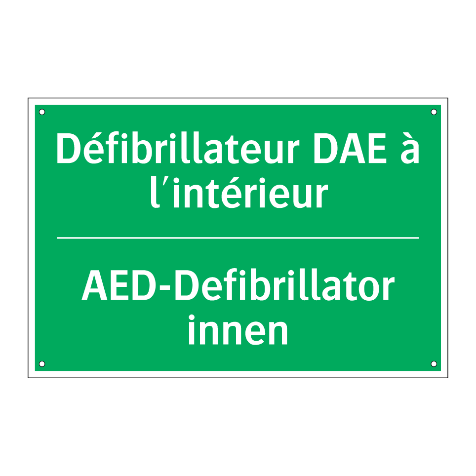 AED-Defibrillator innen - Défibrillateur DAE à l'intérieur /.../