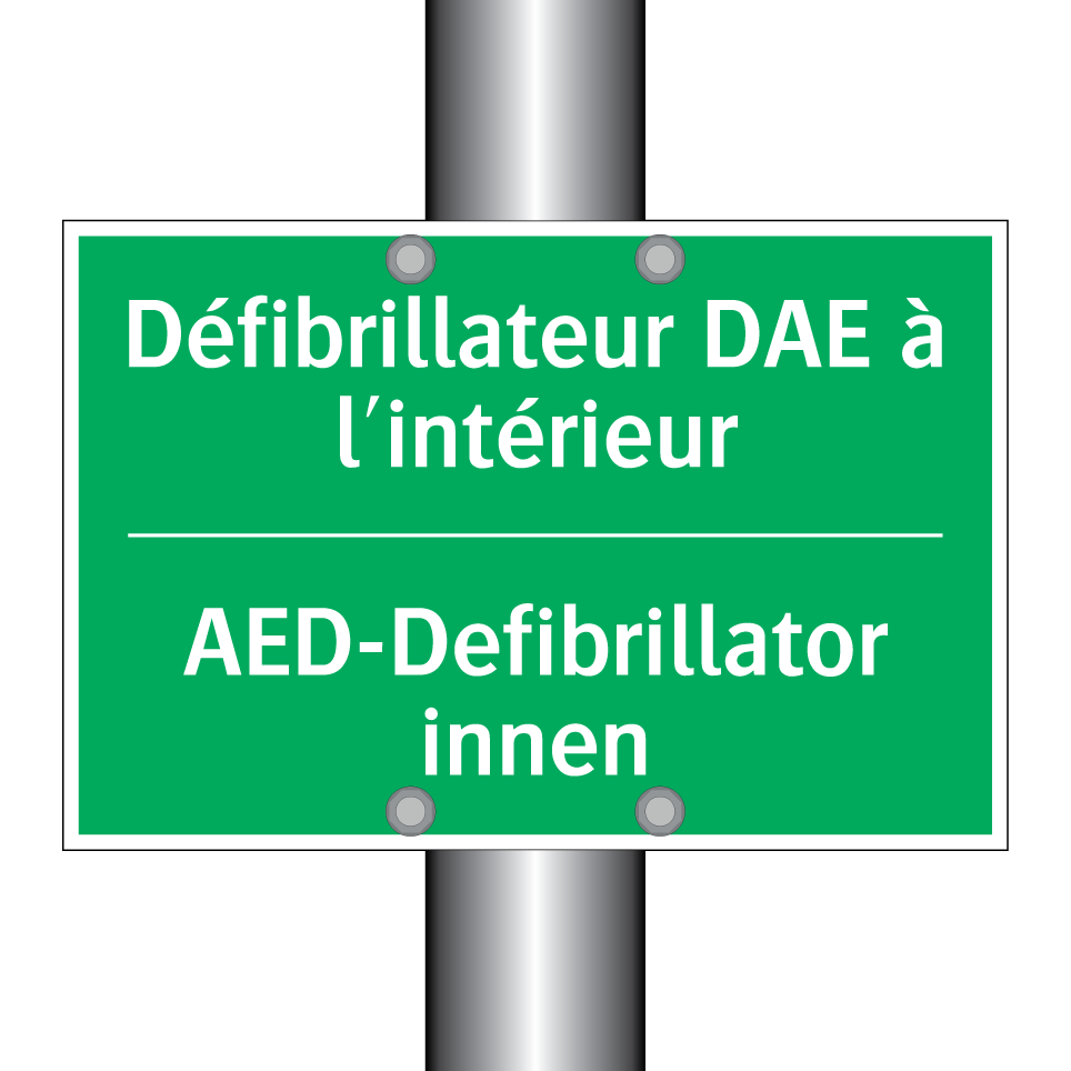 AED-Defibrillator innen - Défibrillateur DAE à l'intérieur /.../