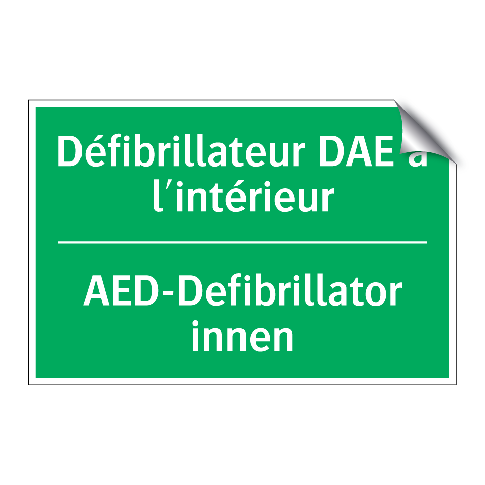 AED-Defibrillator innen - Défibrillateur DAE à l'intérieur /.../