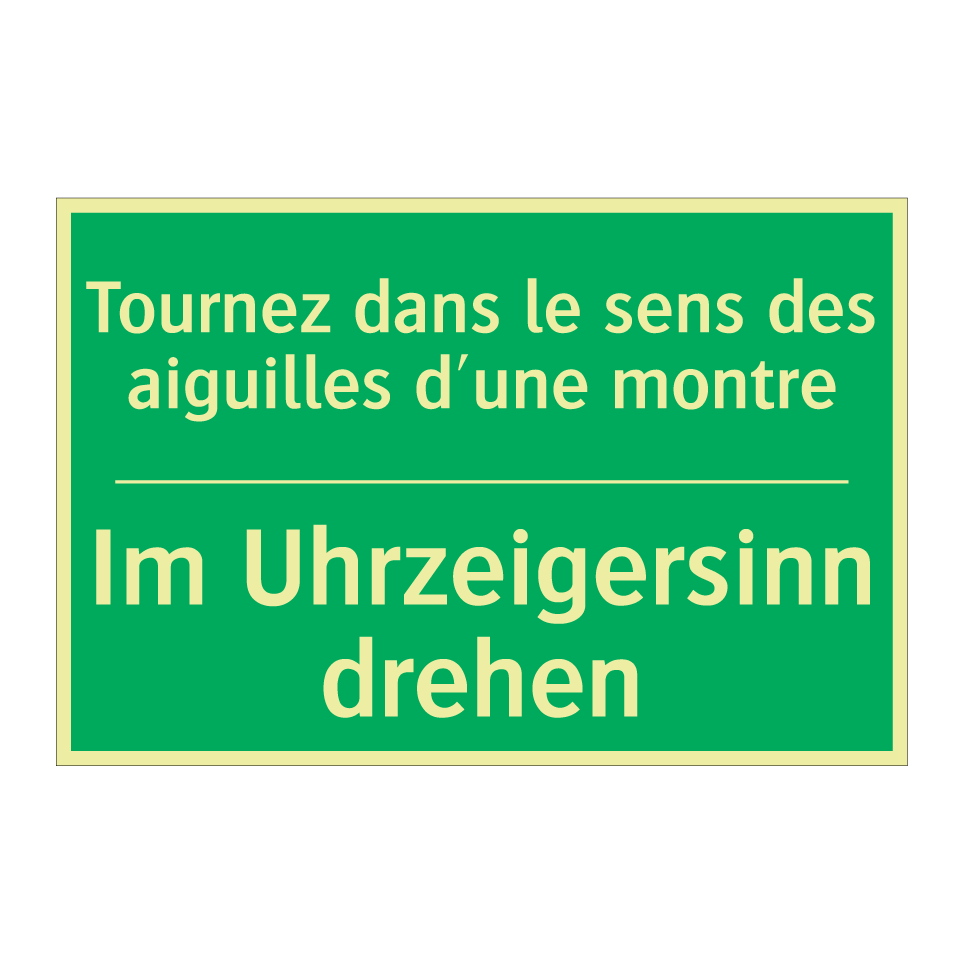 Im Uhrzeigersinn drehen - Tournez dans le sens des aiguilles /.../
