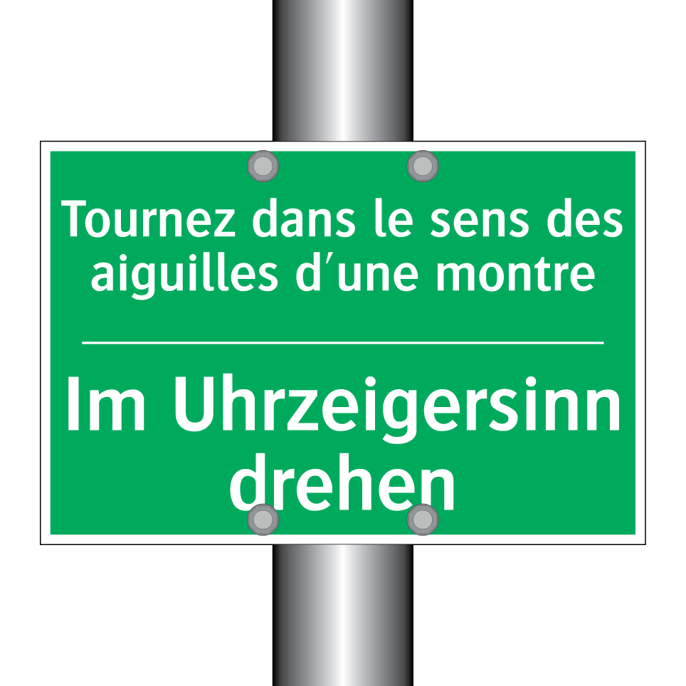 Im Uhrzeigersinn drehen - Tournez dans le sens des aiguilles /.../