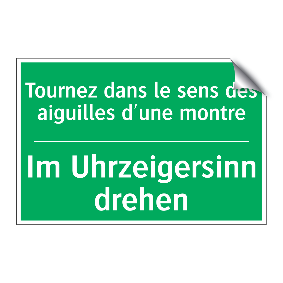 Im Uhrzeigersinn drehen - Tournez dans le sens des aiguilles /.../