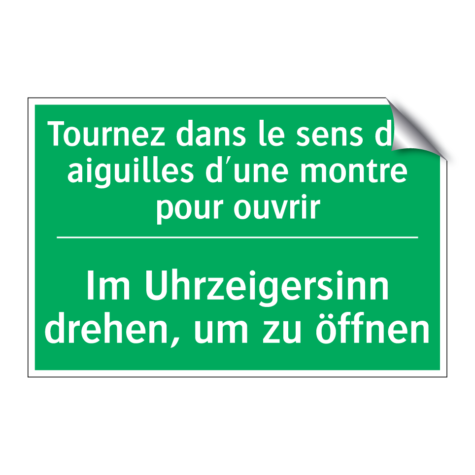 Im Uhrzeigersinn drehen, um zu /.../ - Tournez dans le sens des aiguilles /.../