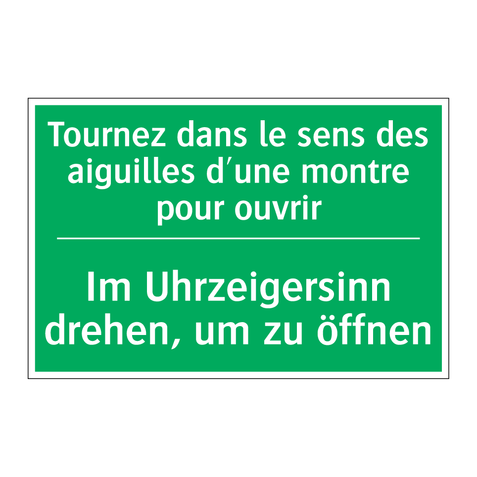 Im Uhrzeigersinn drehen, um zu /.../ - Tournez dans le sens des aiguilles /.../