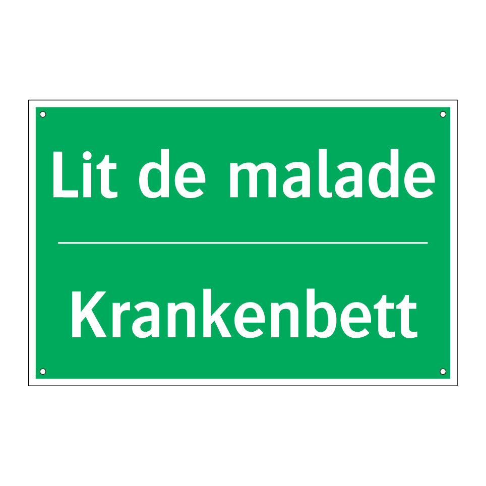 Krankenbett - Lit de malade
