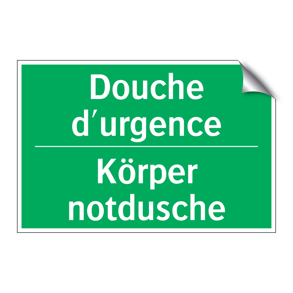 Körper notdusche - Douche d'urgence