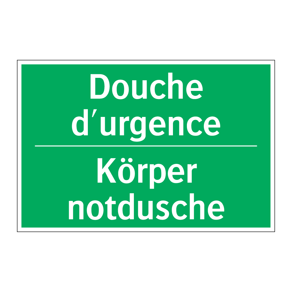 Körper notdusche - Douche d'urgence