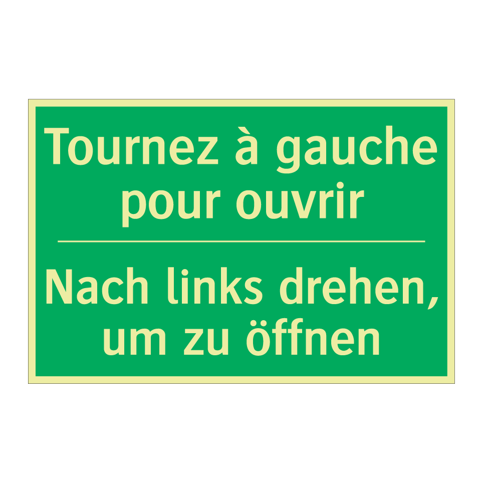 Nach links drehen, um zu öffnen /.../ - Tournez à gauche pour ouvrir