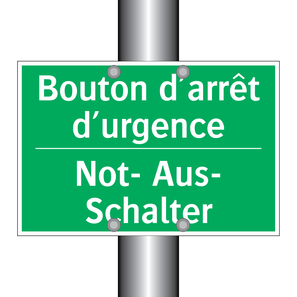 Not- Aus- Schalter - Bouton d’arrêt d’urgence