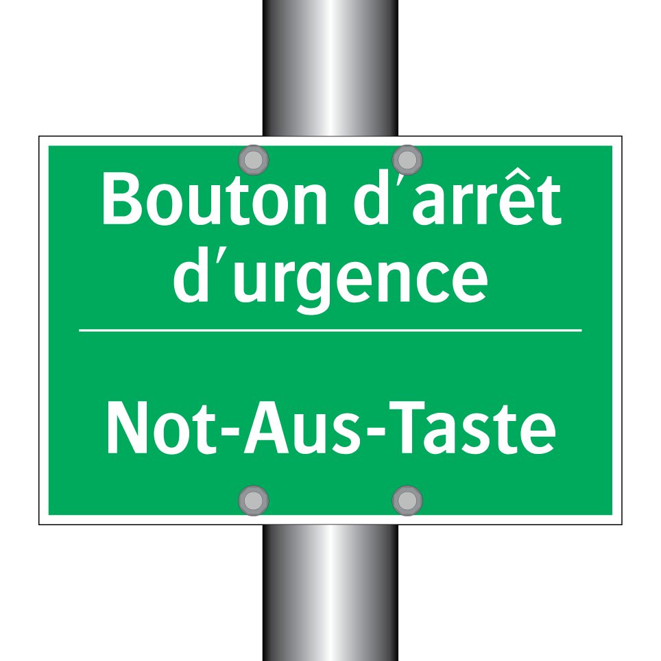 Not-Aus-Taste - Bouton d'arrêt d'urgence