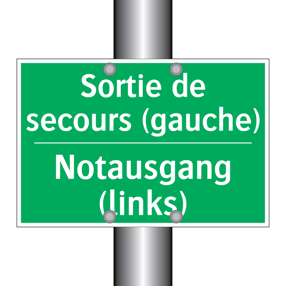 Notausgang (links) - Sortie de secours (gauche)