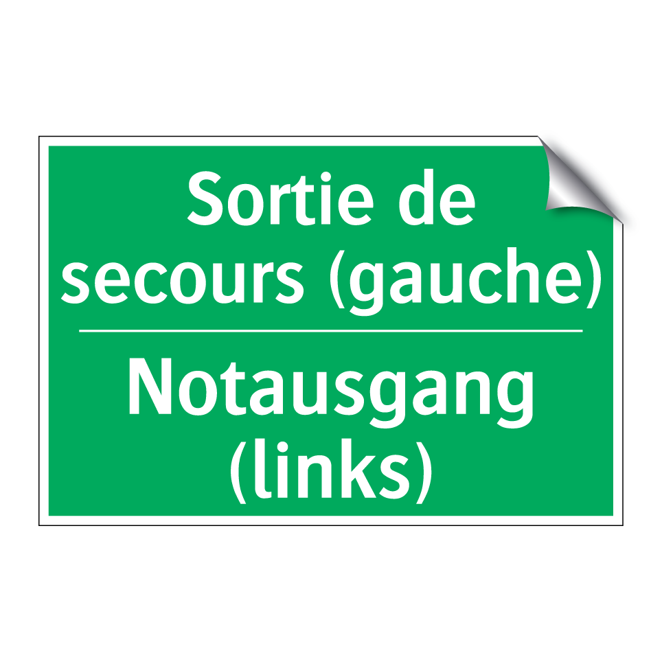 Notausgang (links) - Sortie de secours (gauche)