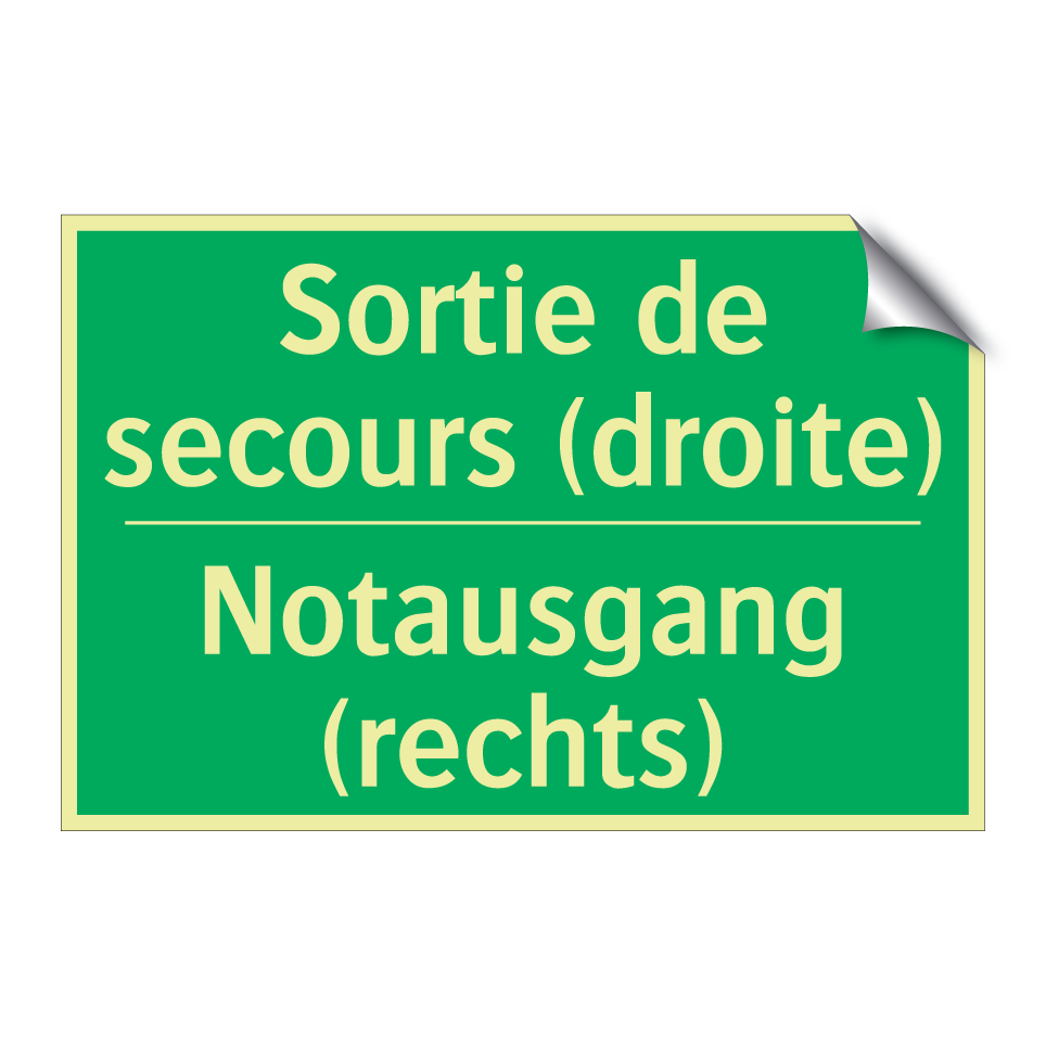 Notausgang (rechts) - Sortie de secours (droite)