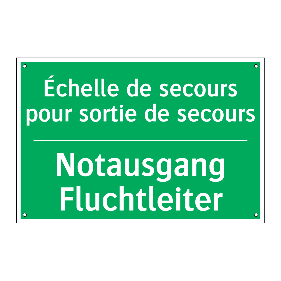 Notausgang Fluchtleiter - Échelle de secours pour sortie /.../