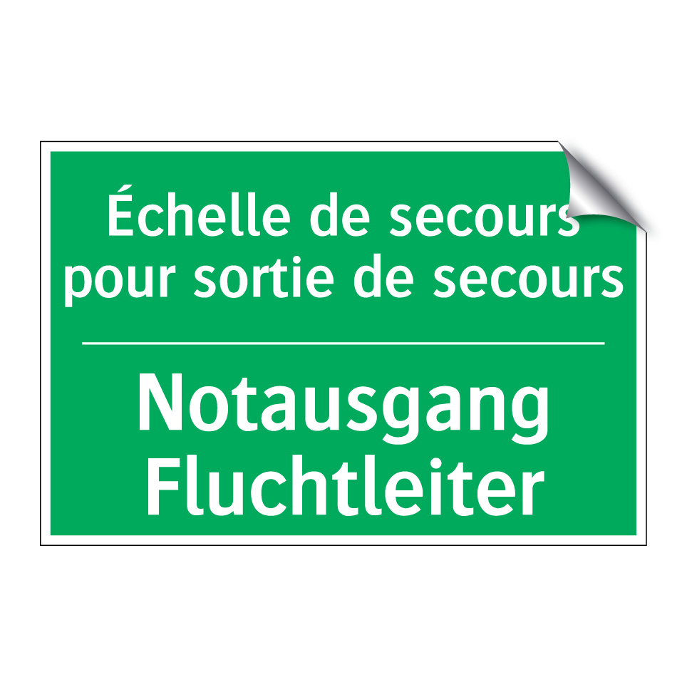 Notausgang Fluchtleiter - Échelle de secours pour sortie /.../
