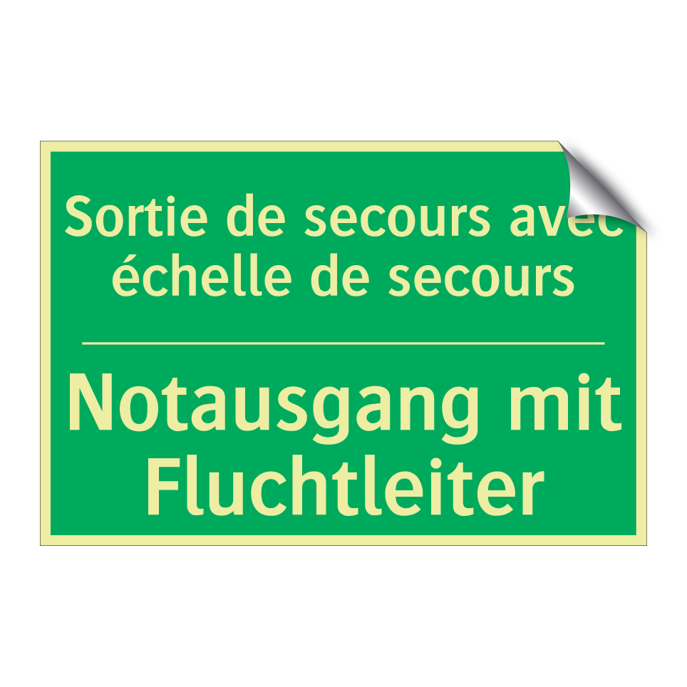 Notausgang mit Fluchtleiter - Sortie de secours avec échelle /.../