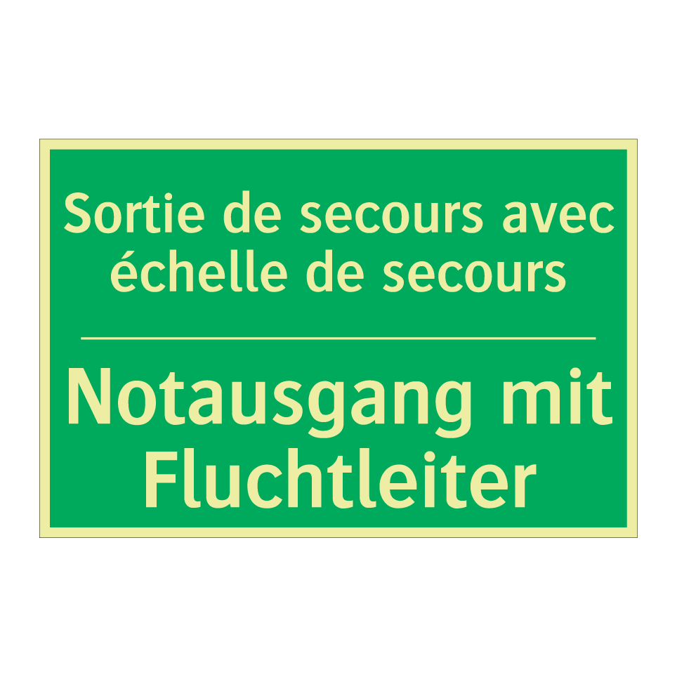 Notausgang mit Fluchtleiter - Sortie de secours avec échelle /.../