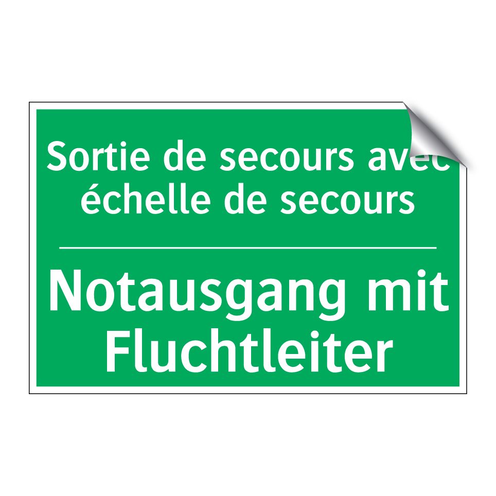 Notausgang mit Fluchtleiter - Sortie de secours avec échelle /.../