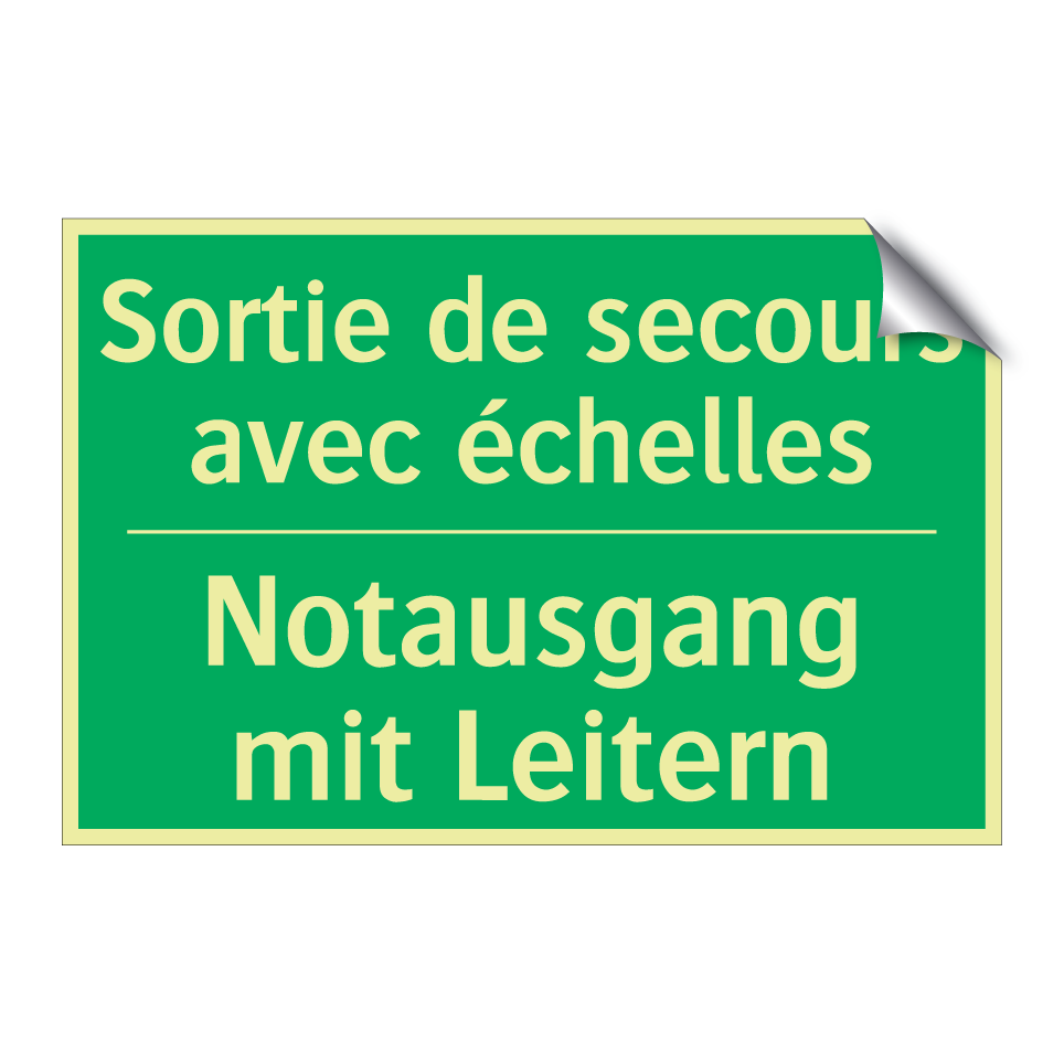 Notausgang mit Leitern - Sortie de secours avec échelles /.../