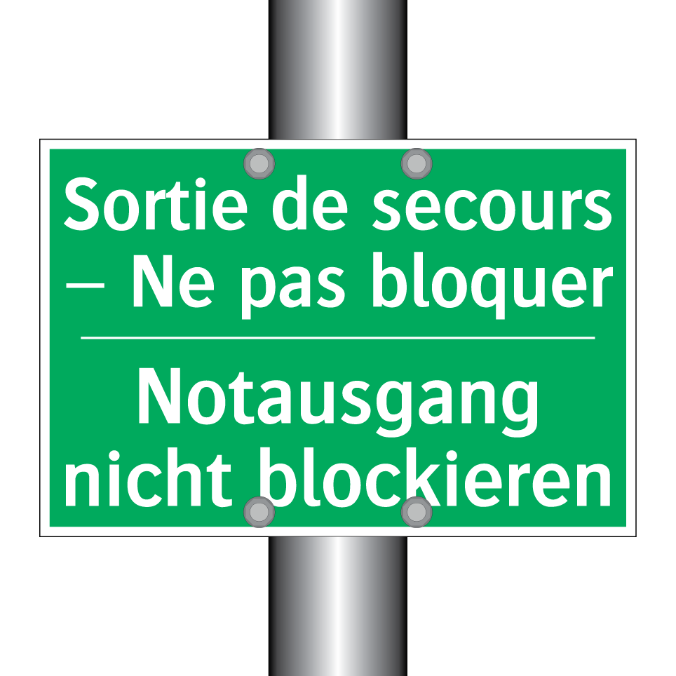 Notausgang nicht blockieren - Sortie de secours – Ne pas bloquer /.../