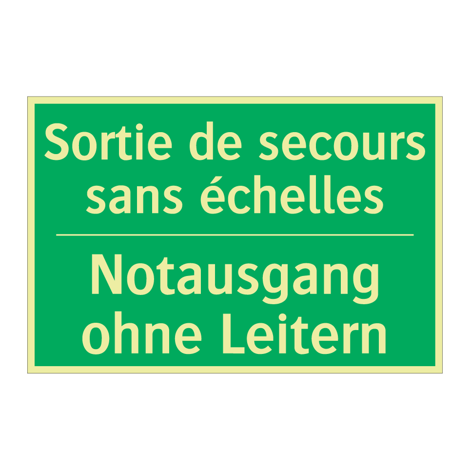 Notausgang ohne Leitern - Sortie de secours sans échelles /.../