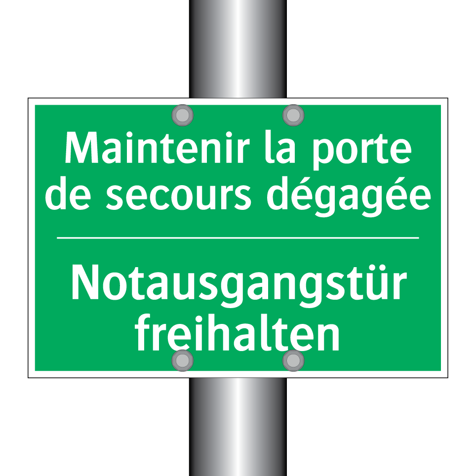Notausgangstür freihalten - Maintenir la porte de secours /.../