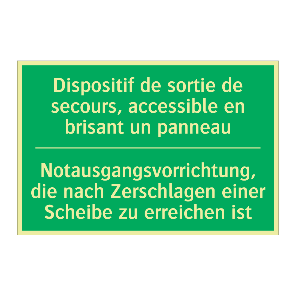 Notausgangsvorrichtung, die nach /.../ - Dispositif de sortie de secours, /.../