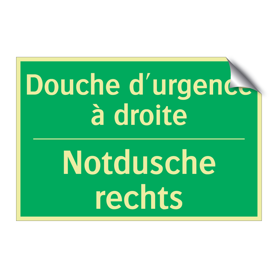 Notdusche rechts - Douche d'urgence à droite