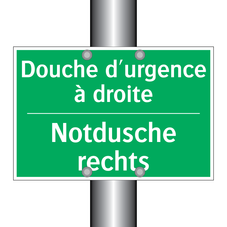 Notdusche rechts - Douche d'urgence à droite