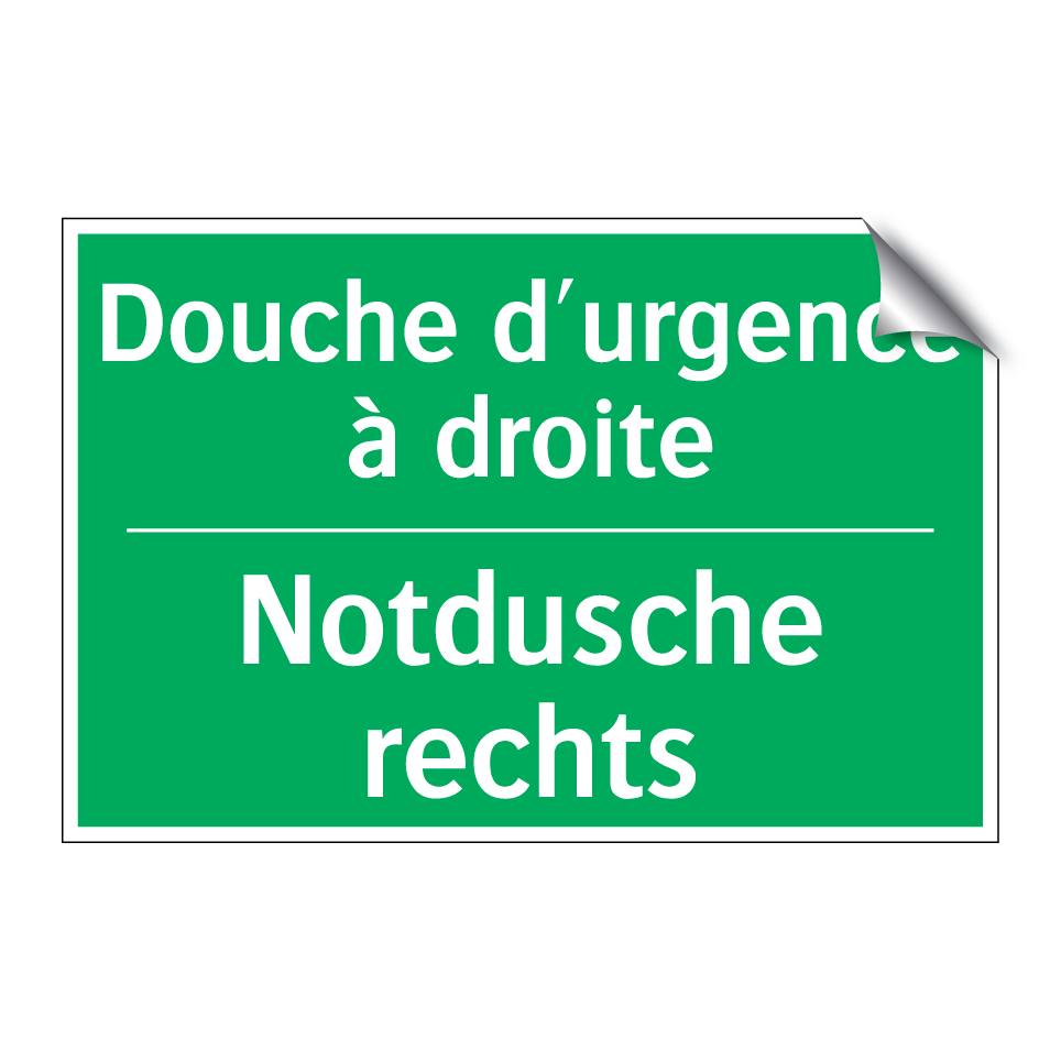 Notdusche rechts - Douche d'urgence à droite