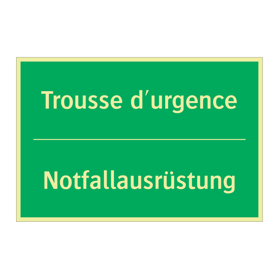 Notfallausrüstung - Trousse d'urgence