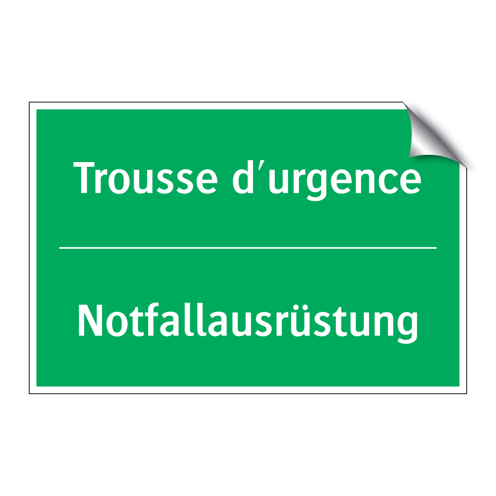 Notfallausrüstung - Trousse d'urgence