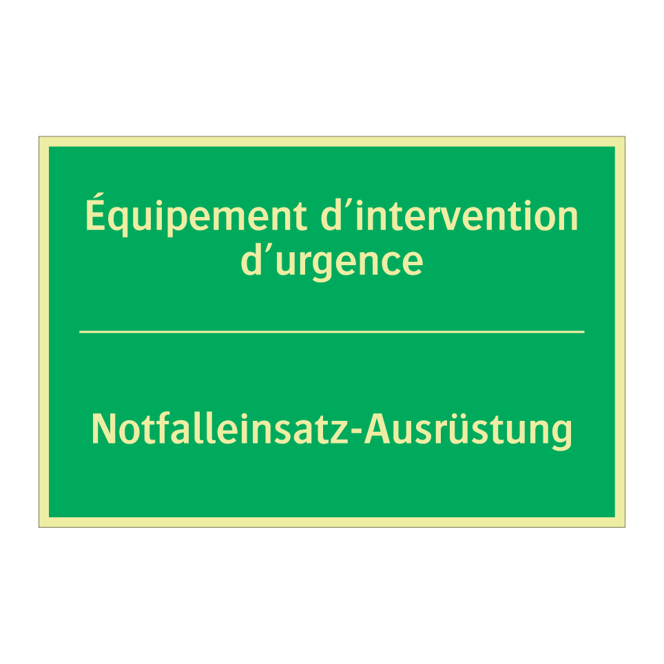 Notfalleinsatz-Ausrüstung - Équipement d’intervention d’urgence /.../
