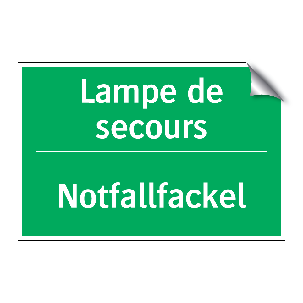 Notfallfackel - Lampe de secours