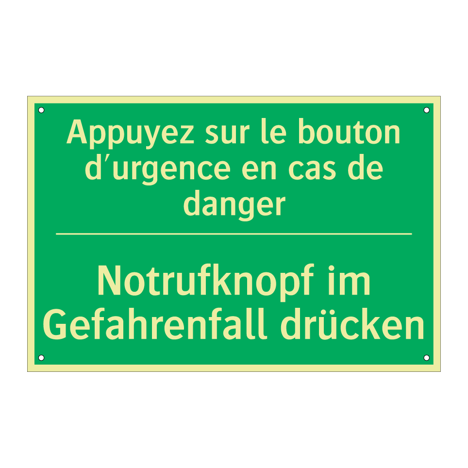 Notrufknopf im Gefahrenfall drücken /.../ - Appuyez sur le bouton d'urgence /.../