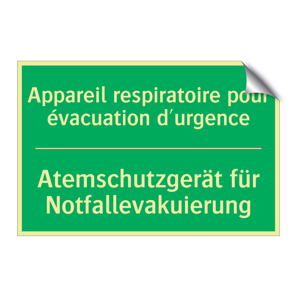 Atemschutzgerät für Notfallevakuierung /.../ - Appareil respiratoire pour évacuation /.../