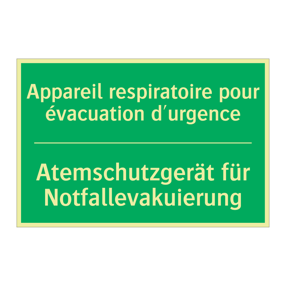 Atemschutzgerät für Notfallevakuierung /.../ - Appareil respiratoire pour évacuation /.../