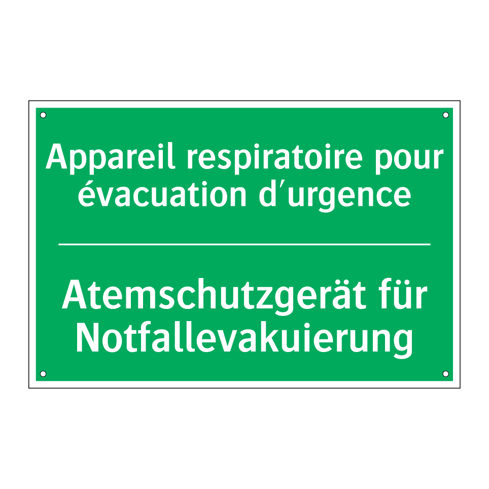 Atemschutzgerät für Notfallevakuierung /.../ - Appareil respiratoire pour évacuation /.../
