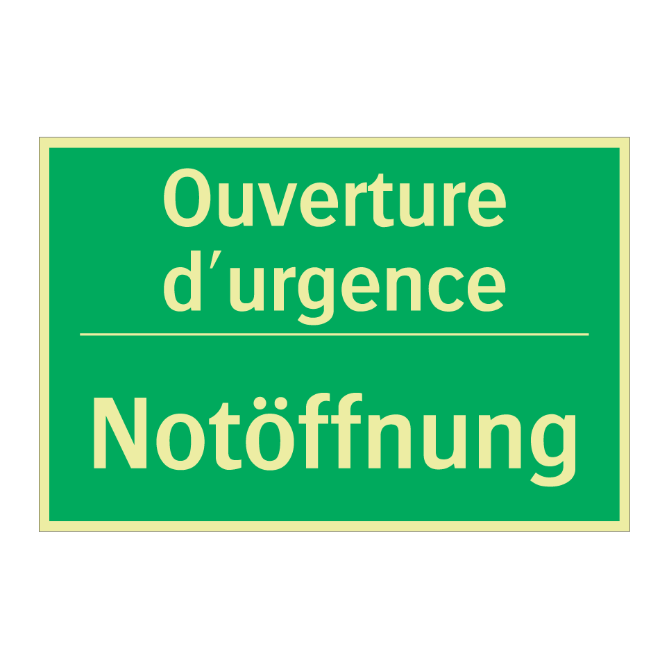 Notöffnung - Ouverture d'urgence