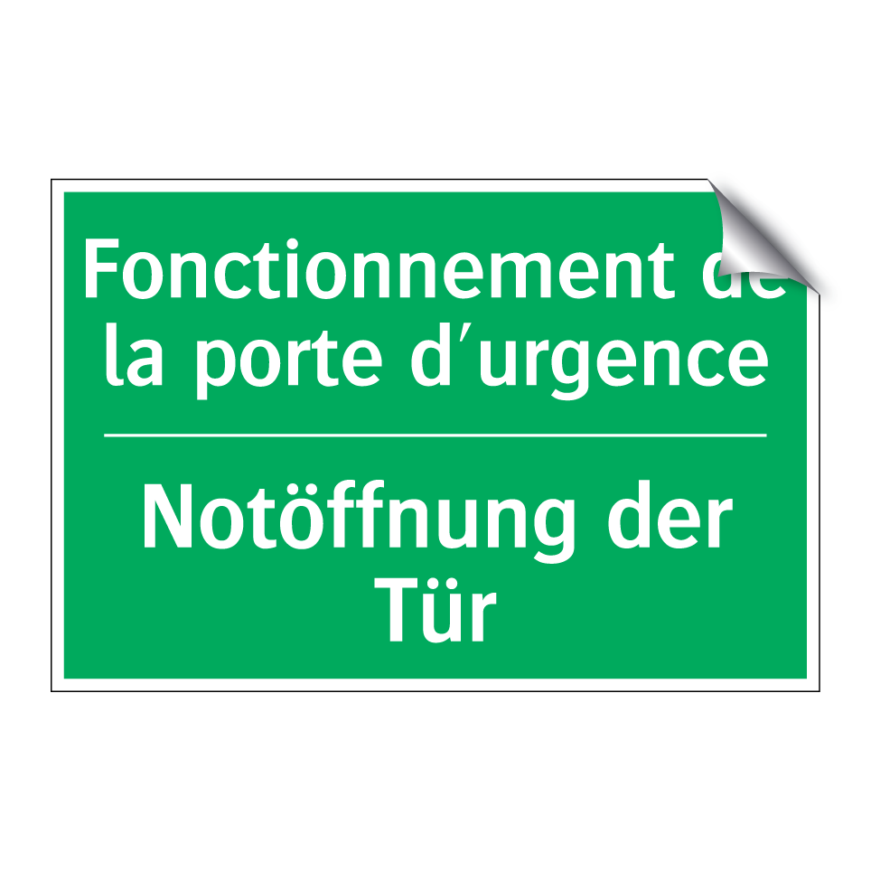 Notöffnung der Tür - Fonctionnement de la porte d'urgence /.../