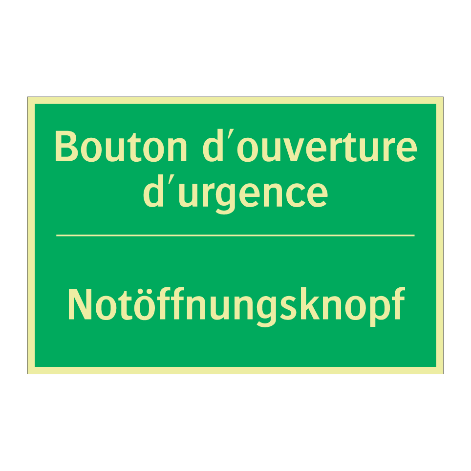 Notöffnungsknopf - Bouton d'ouverture d'urgence
