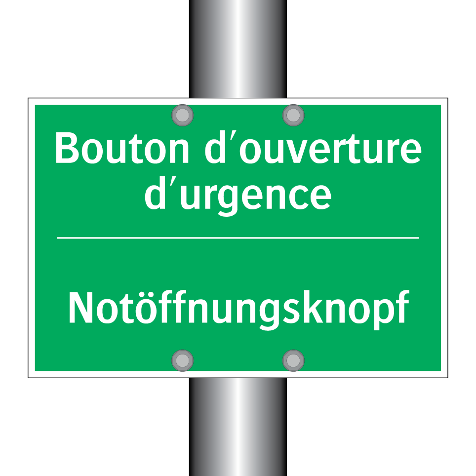 Notöffnungsknopf - Bouton d'ouverture d'urgence