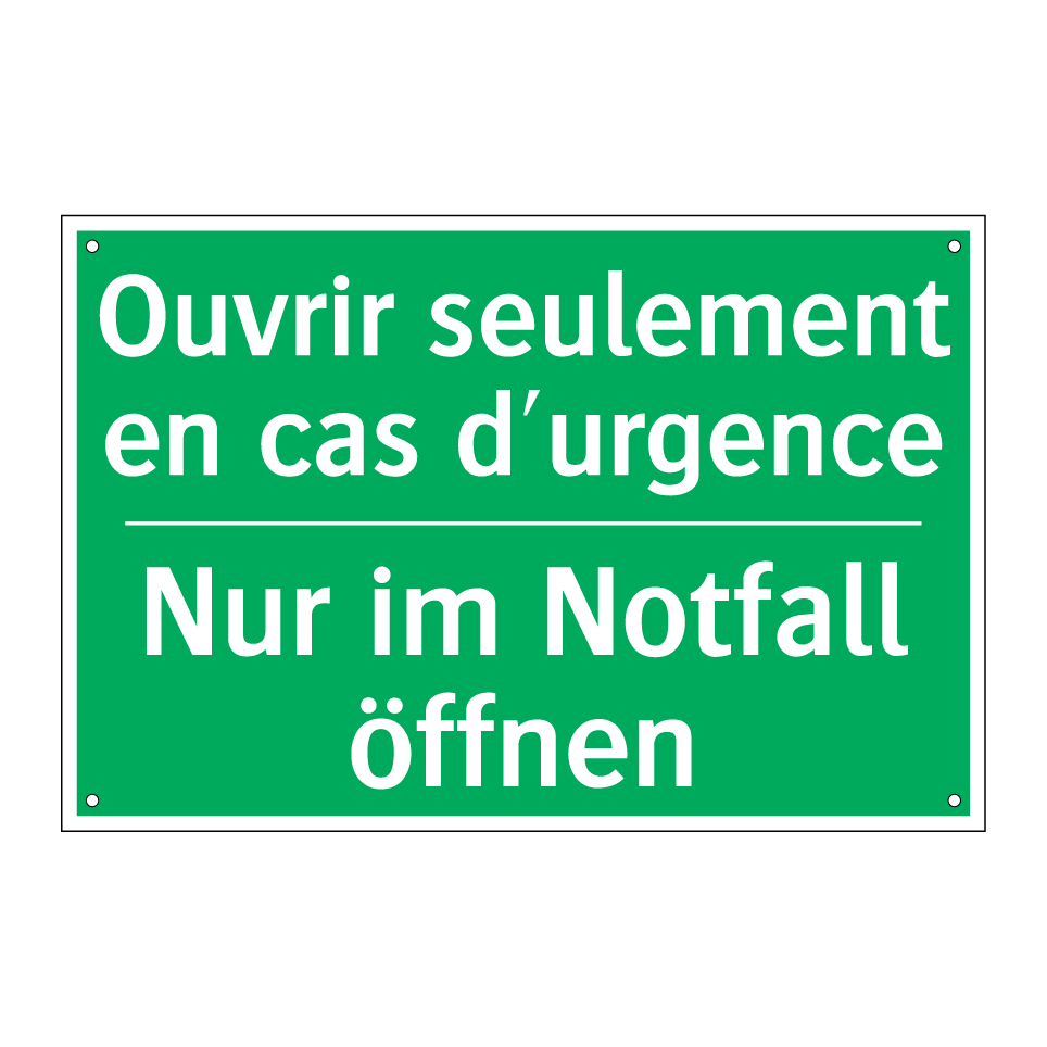 Nur im Notfall öffnen - Ouvrir seulement en cas d'urgence /.../