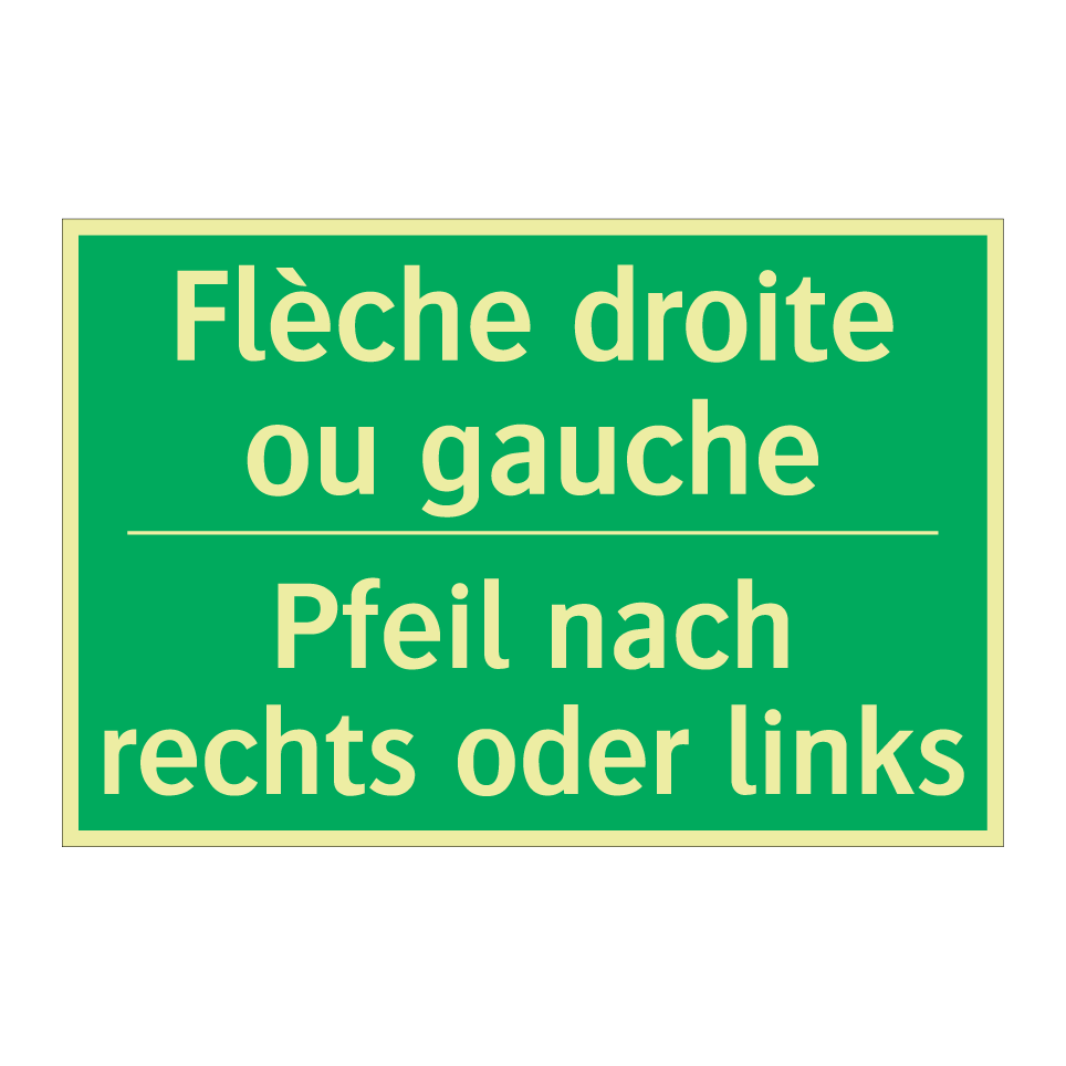 Pfeil nach rechts oder links - Flèche droite ou gauche